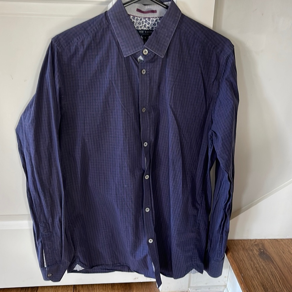 Ted Baker long sleeved button up shirt size 4.  Excellent condition.